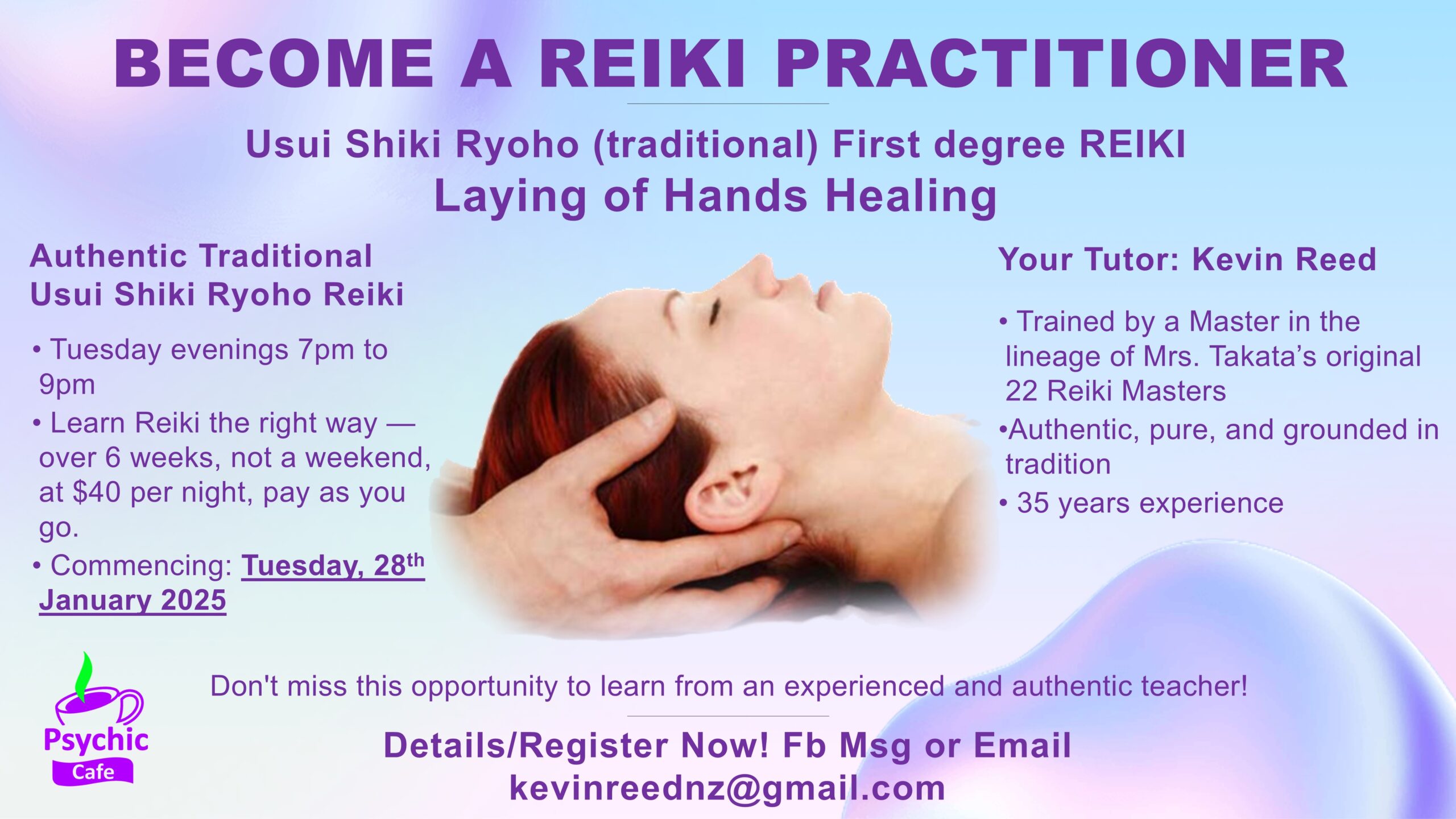 Read more about the article Usui traditional Reiki First Degree Class starts